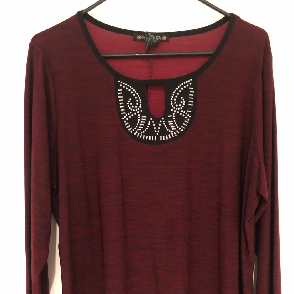 Burgundy blouse